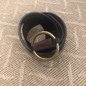 Brown suede O ring belt